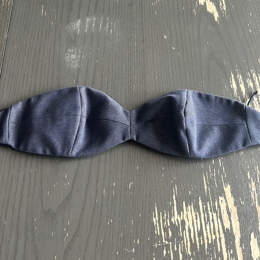 Michael Kors bra top size 4 denim tailored crop bustier vintage